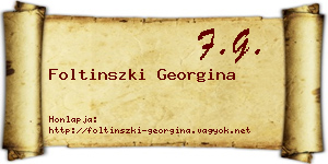 Foltinszki Georgina névjegykártya